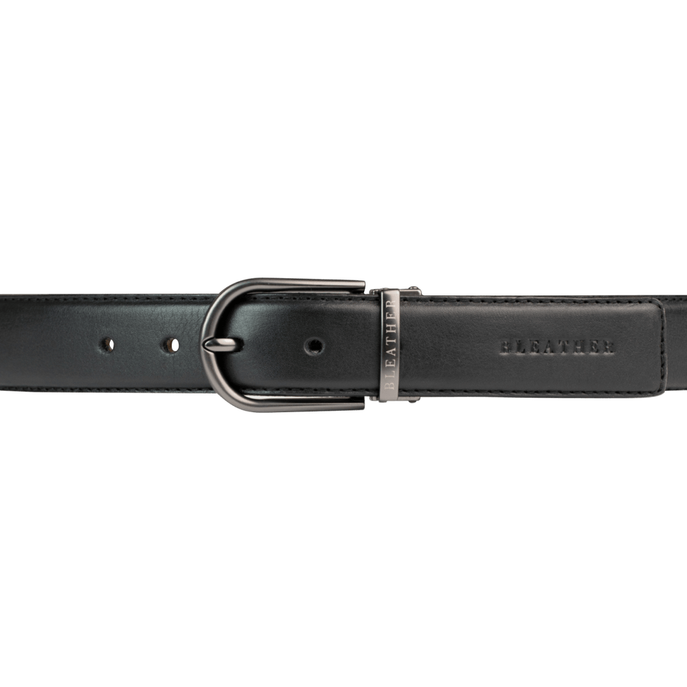 C81SL: Ceinture Homme - Cuir Noir - Bleather Maroc