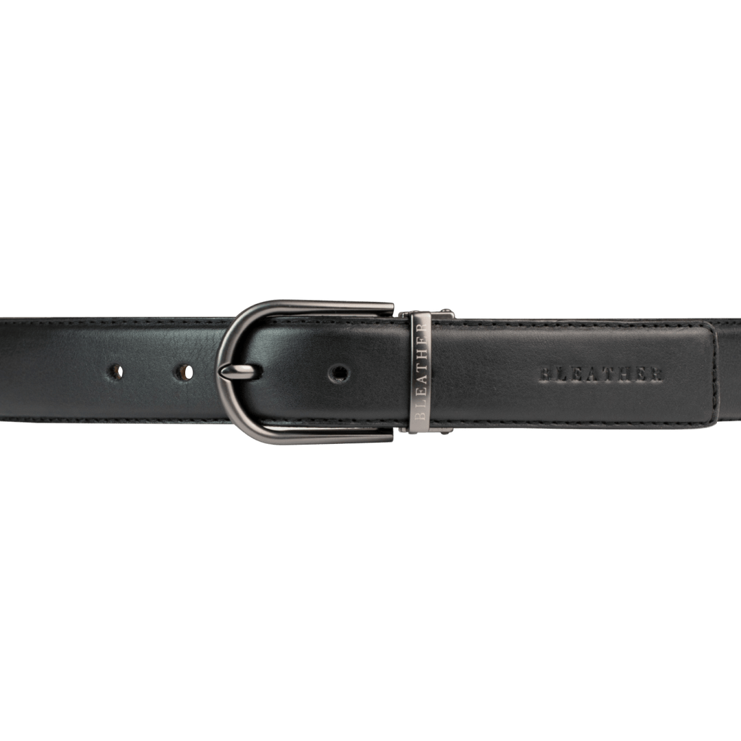 C81SL: Ceinture Homme - Cuir Noir - Bleather Maroc