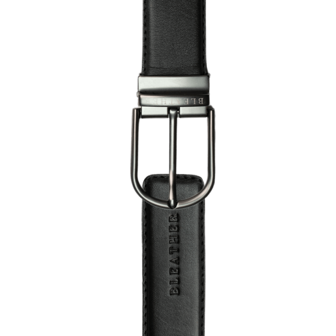 C81SL: Ceinture Homme - Cuir Noir - Bleather Maroc