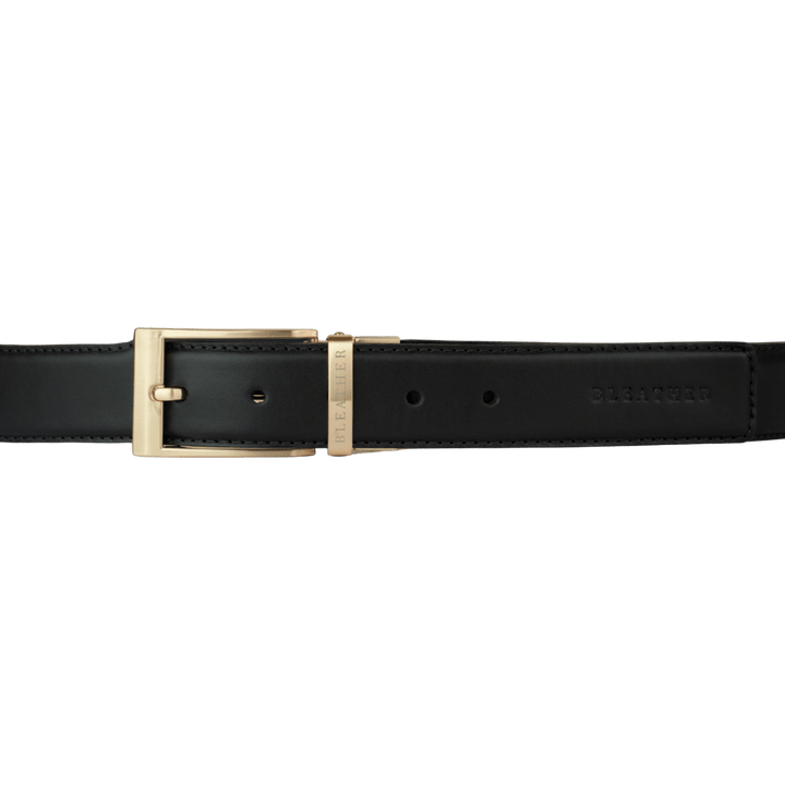 C90 - Ceinture Homme - Cuir - Gold (Noir/Bleu) - Bleather Maroc