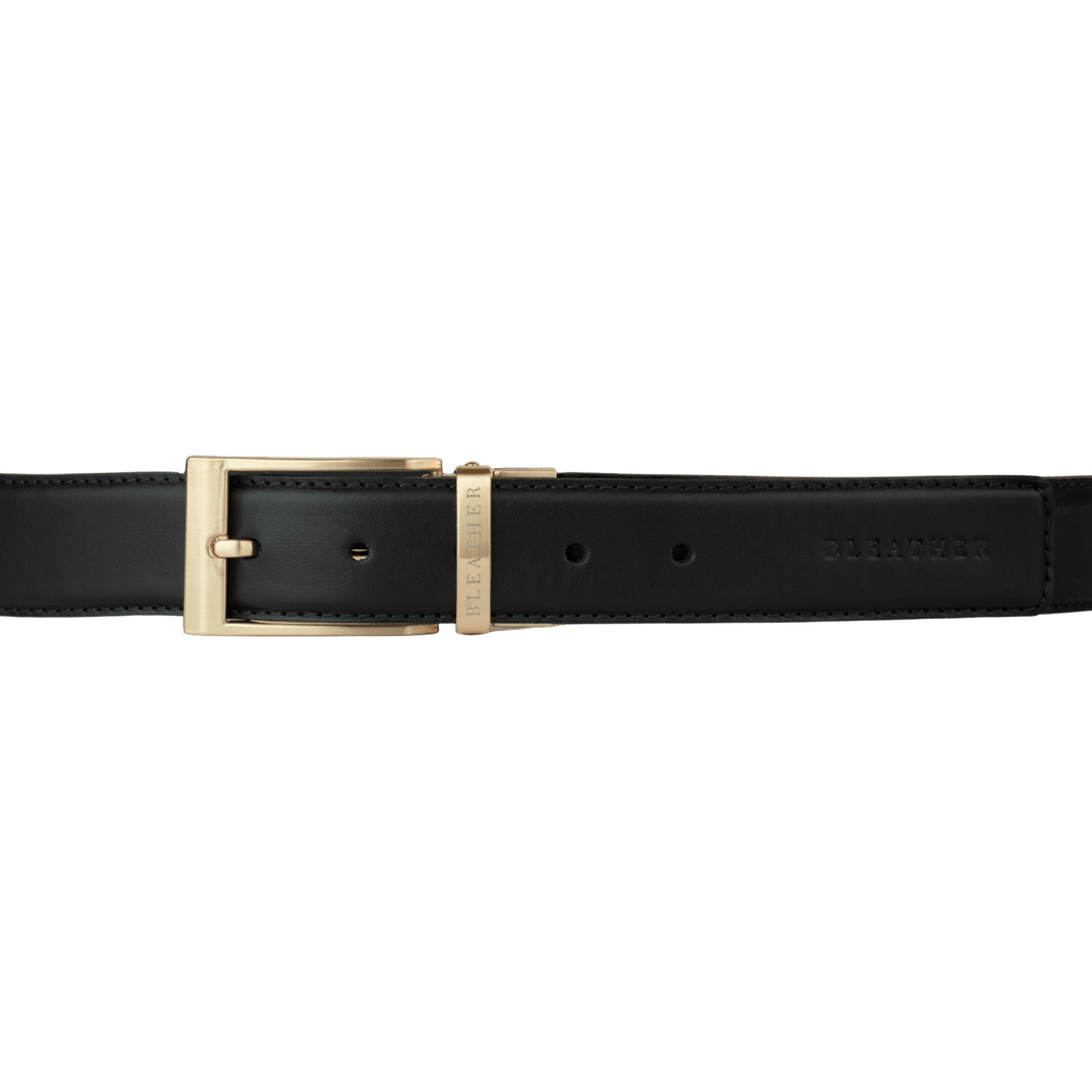 C90 - Ceinture Homme - Cuir - Gold (Noir/Tabac) - Bleather Maroc