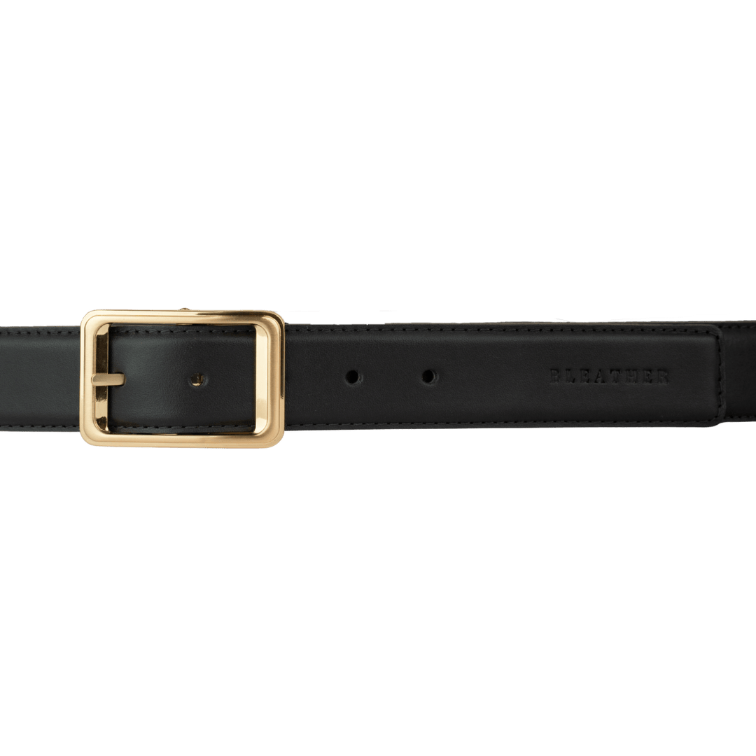 C92 - Ceinture Homme - Cuir - Gold (Noir/Bleu) - Bleather Maroc
