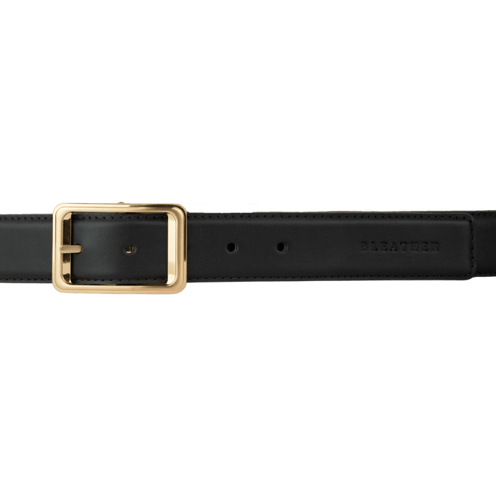 C92 - Ceinture Homme - Cuir - Gold (Noir/Bleu) - Bleather Maroc
