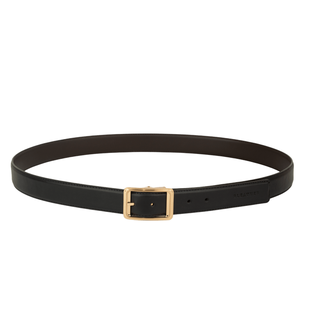 C92 - Ceinture Homme - Cuir Gold (Noir/Mr) - Bleather Maroc