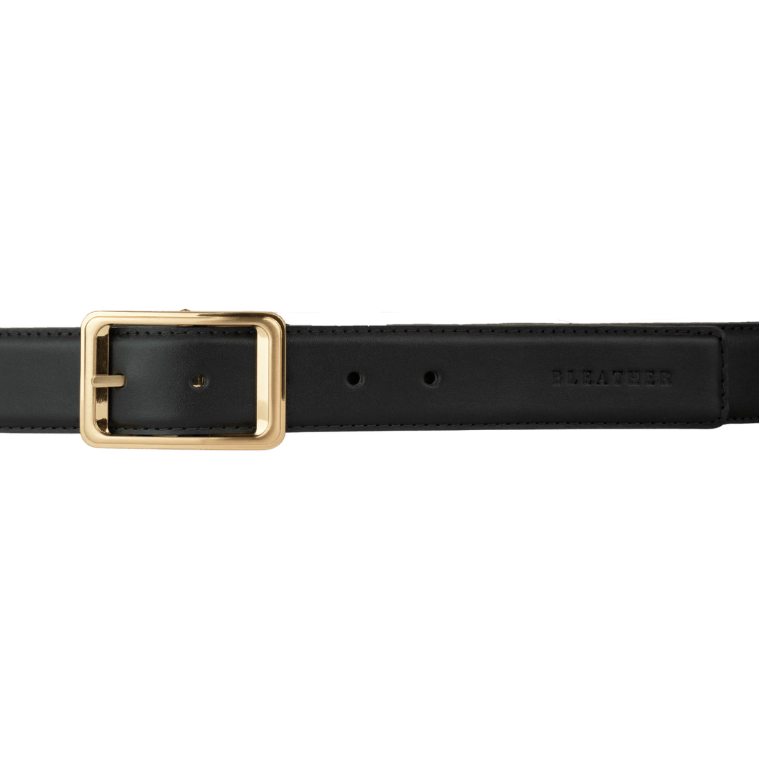 C92 - Ceinture Homme - Cuir - Gold (Noir/Tabac) - Bleather Maroc