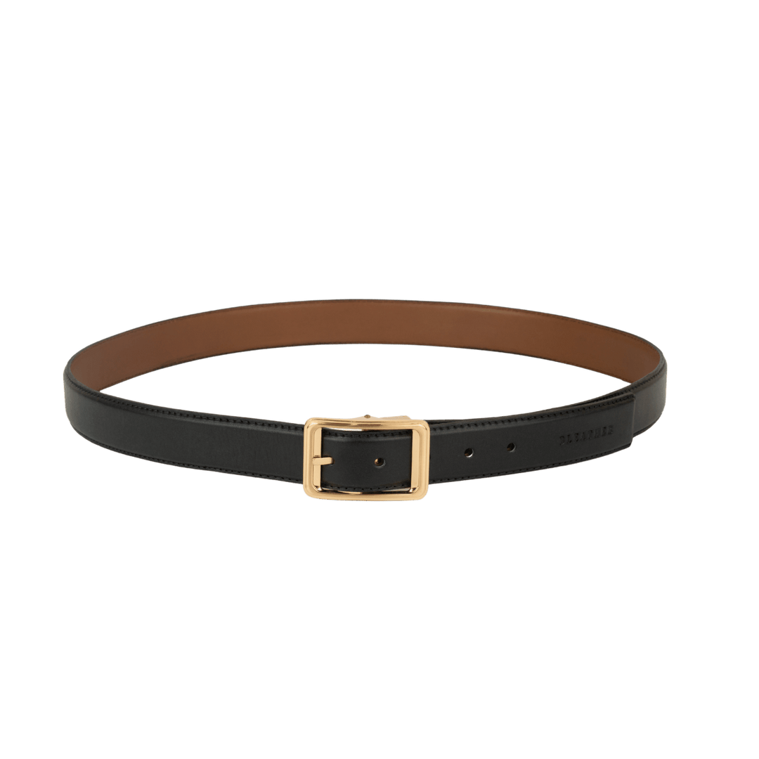 C92 - Ceinture Homme - Cuir - Gold (Noir/Tabac) - Bleather Maroc