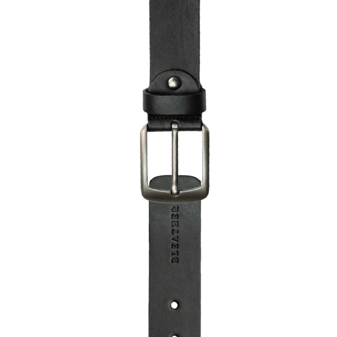 C95: Ceinture Homme - Cuir Noir - Bleather Maroc