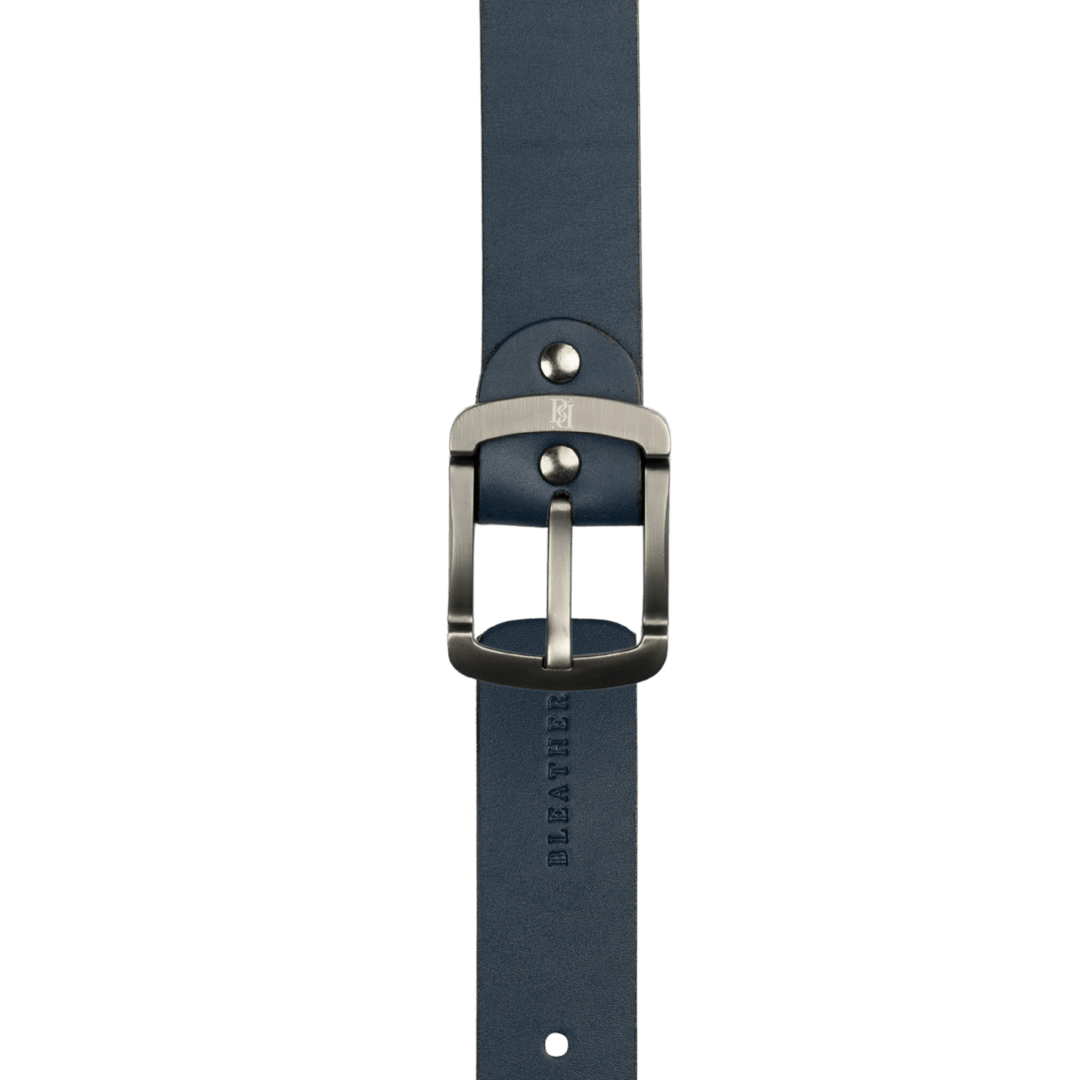 C97SL: Ceinture Homme - Cuir Bleu - Bleather Maroc