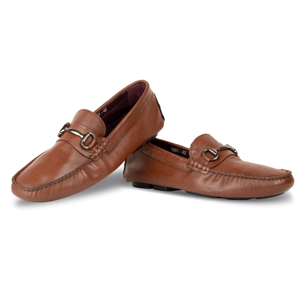 Calvin: Mocassin Homme - Cuir Tabac - Bleather Maroc
