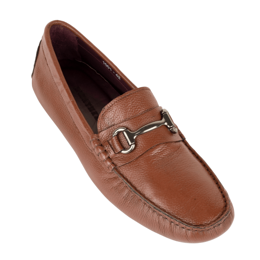 Calvin: Mocassin Homme - Cuir Tabac - Bleather Maroc