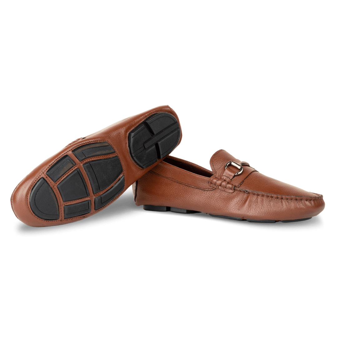Calvin: Mocassin Homme - Cuir Tabac - Bleather Maroc