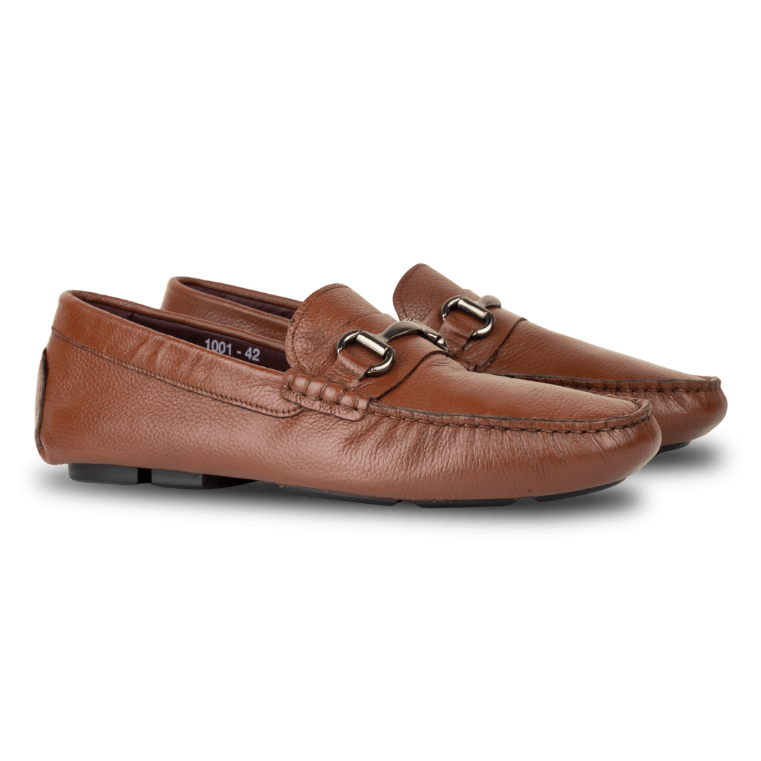 Calvin: Mocassin Homme - Cuir Tabac - Bleather Maroc