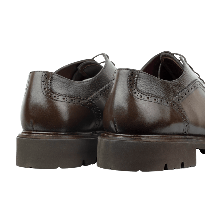 Carlton: Derby Homme - Cuir Marron - Bleather Maroc