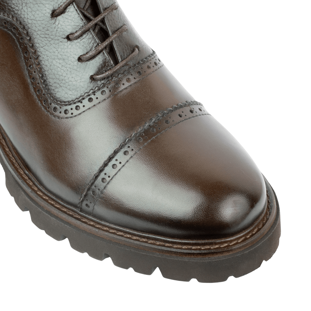 Carlton: Derby Homme - Cuir Marron - Bleather Maroc