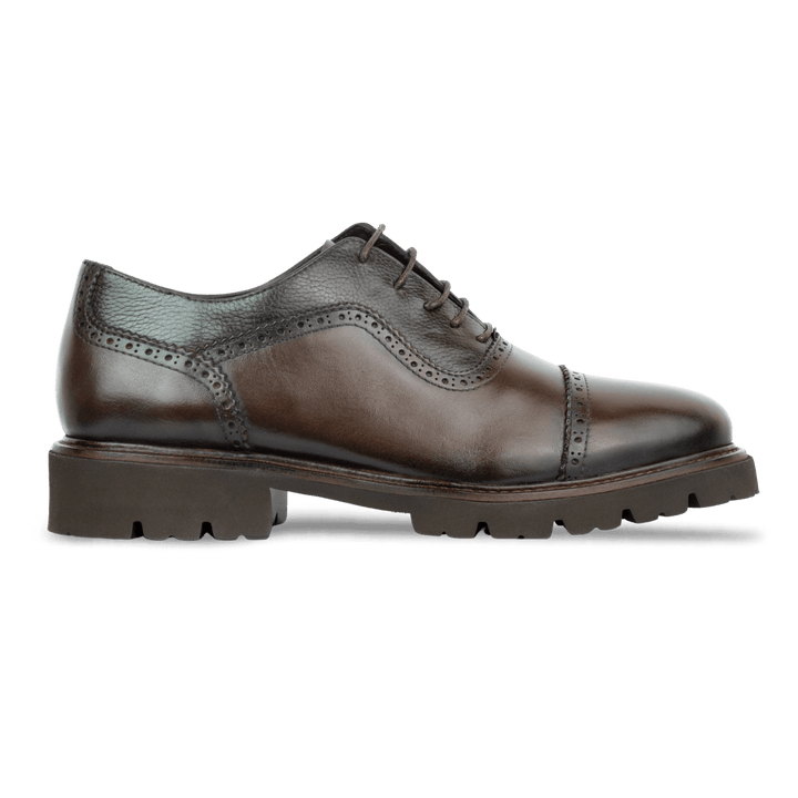 Carlton: Derby Homme - Cuir Marron - Bleather Maroc