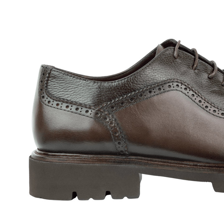 Carlton: Derby Homme - Cuir Marron - Bleather Maroc