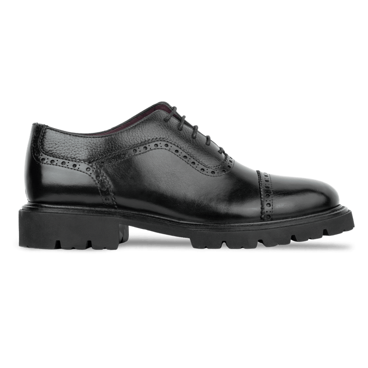 Carlton: Derby Homme - Cuir Noir - Bleather Maroc