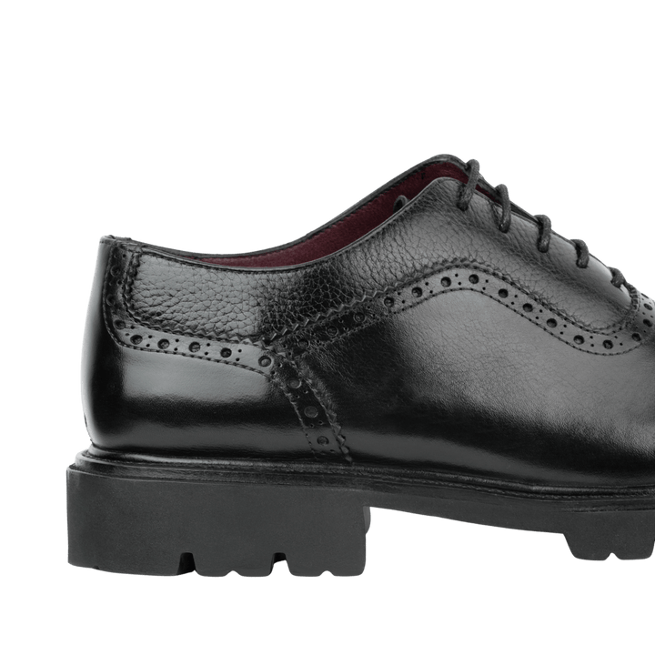Carlton: Derby Homme - Cuir Noir - Bleather Maroc