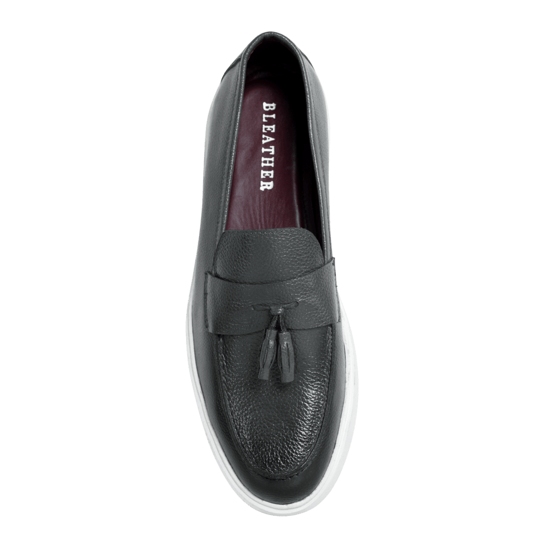 Carvo : Mocassin Homme - Cuir Gris - Bleather Maroc