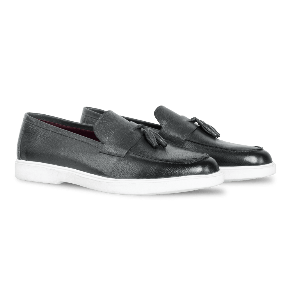 Carvo : Mocassin Homme - Cuir Gris - Bleather Maroc
