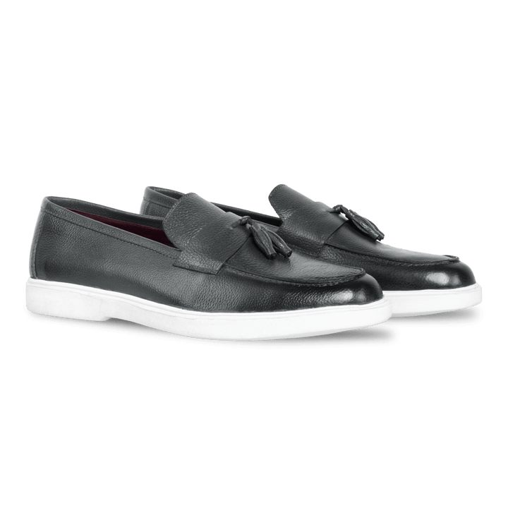 Carvo : Mocassin Homme - Cuir Gris - Bleather Maroc