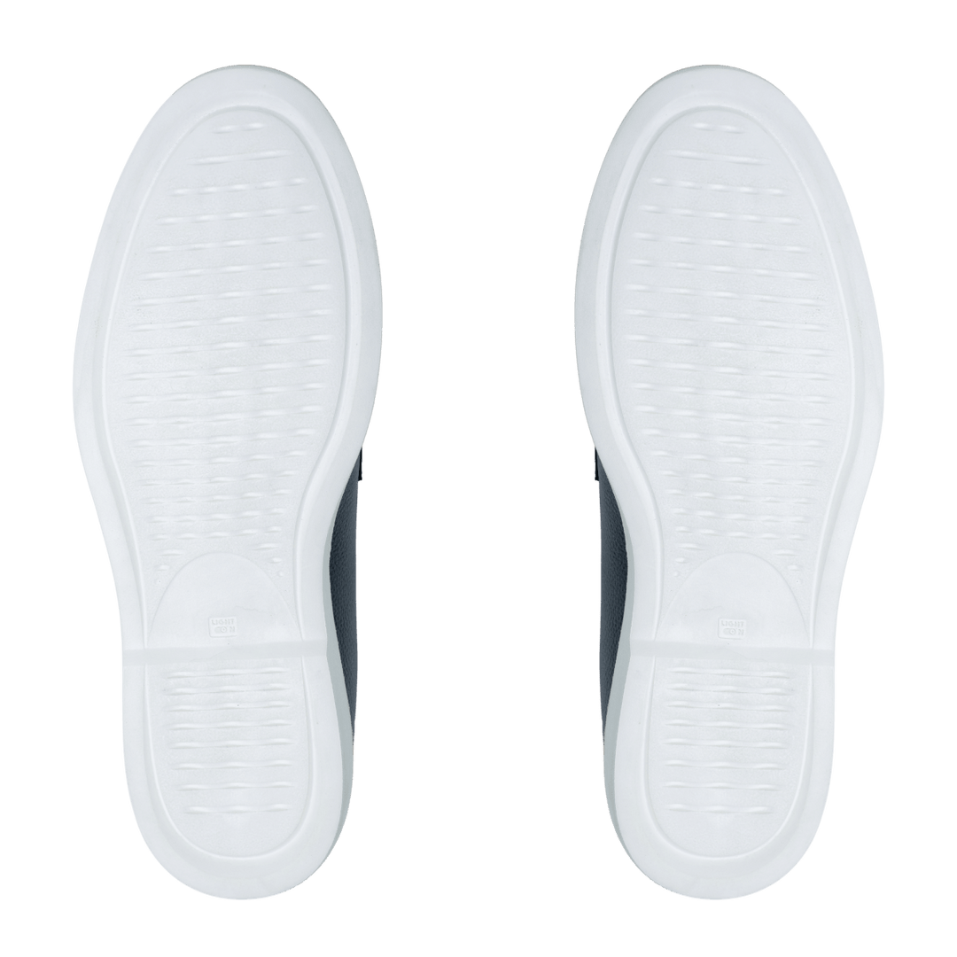 Carvo : Mocassin Homme - Cuir Gris - Bleather Maroc