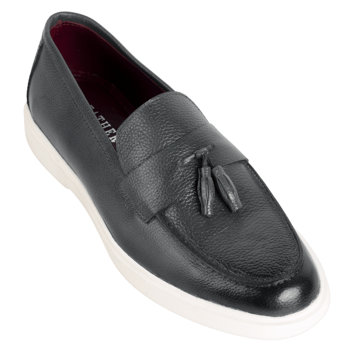 Carvo : Mocassin Homme - Cuir Gris - Bleather Maroc