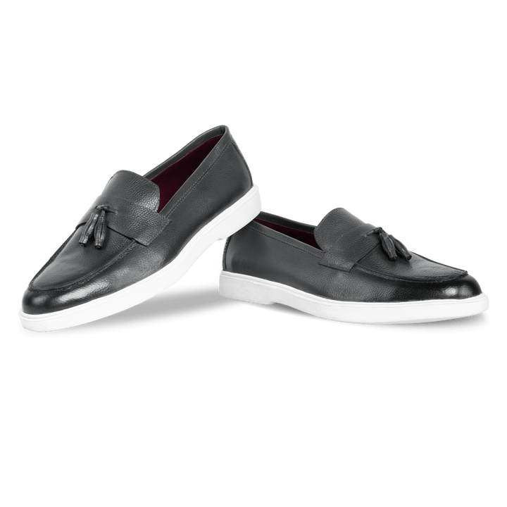 Carvo : Mocassin Homme - Cuir Gris - Bleather Maroc