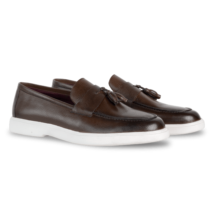 Carvo : Mocassin Homme - Cuir Marron - Bleather Maroc
