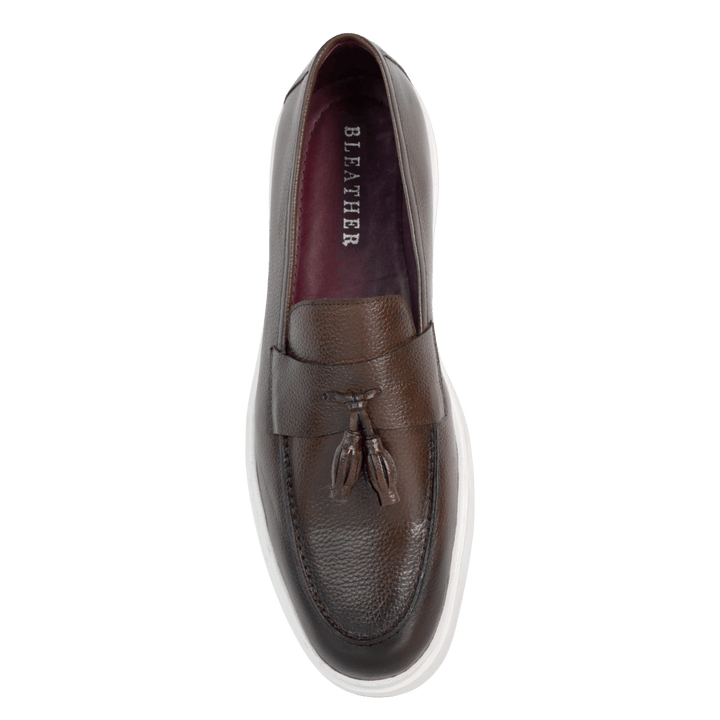 Carvo : Mocassin Homme - Cuir Marron - Bleather Maroc