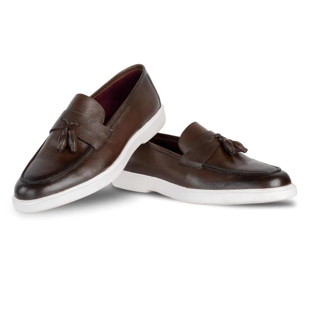 Carvo : Mocassin Homme - Cuir Marron - Bleather Maroc