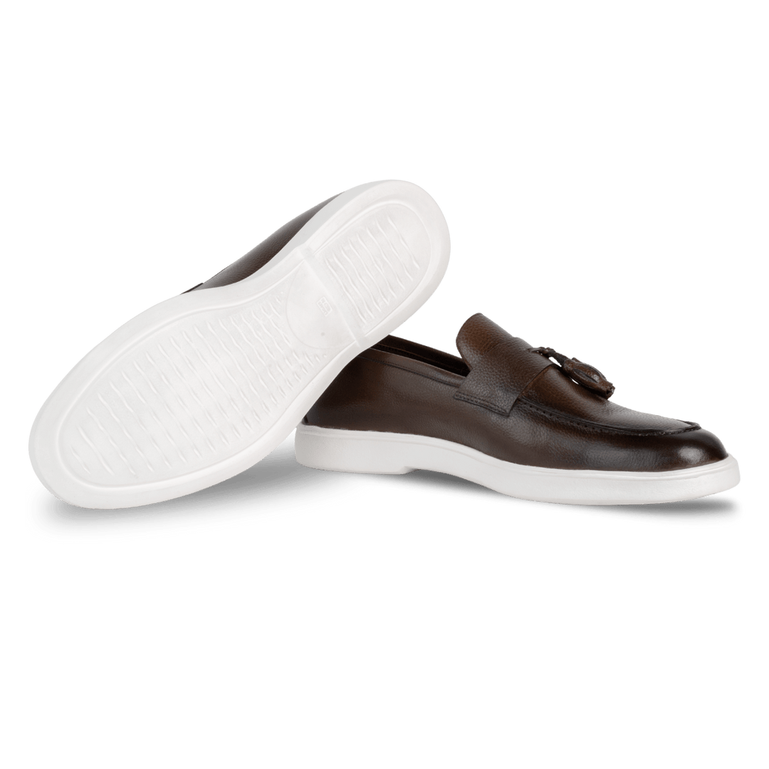Carvo : Mocassin Homme - Cuir Marron - Bleather Maroc