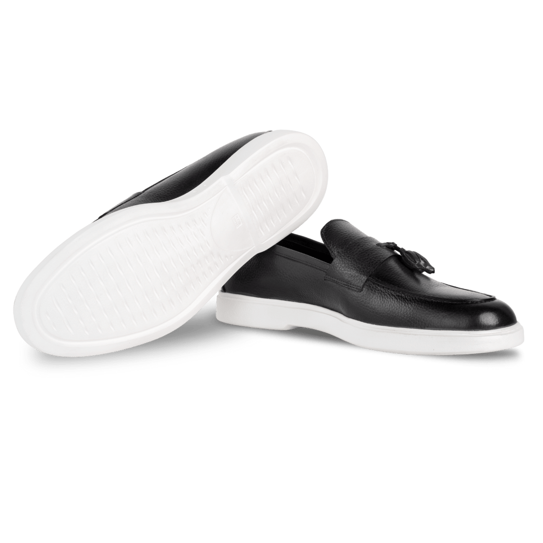 Carvo : Mocassin Homme - Cuir Noir - Bleather Maroc