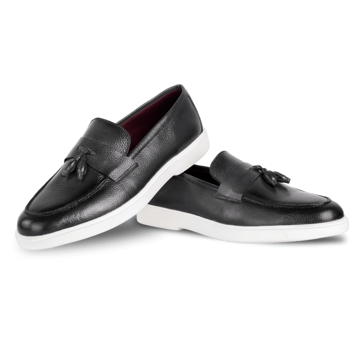 Carvo : Mocassin Homme - Cuir Noir - Bleather Maroc