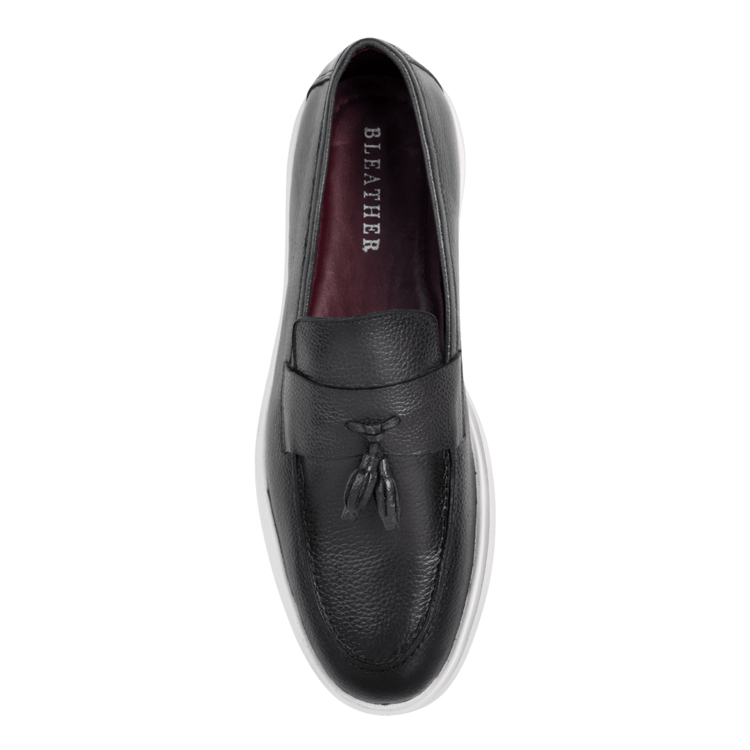 Carvo : Mocassin Homme - Cuir Noir - Bleather Maroc