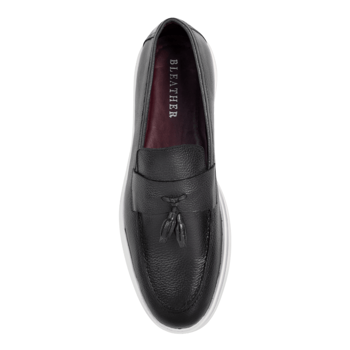 Carvo : Mocassin Homme - Cuir Noir - Bleather Maroc