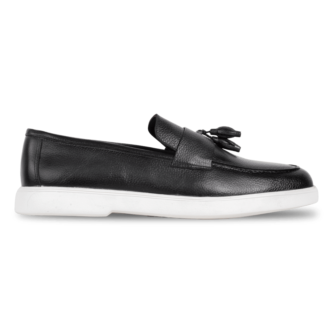 Carvo : Mocassin Homme - Cuir Noir - Bleather Maroc