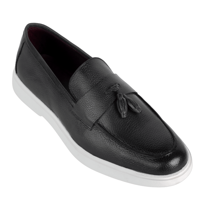 Carvo : Mocassin Homme - Cuir Noir - Bleather Maroc