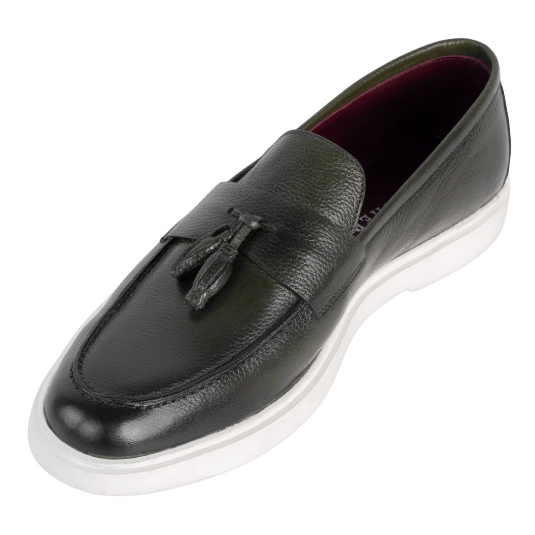 Carvo : Mocassin Homme - Cuir Vert - Bleather Maroc
