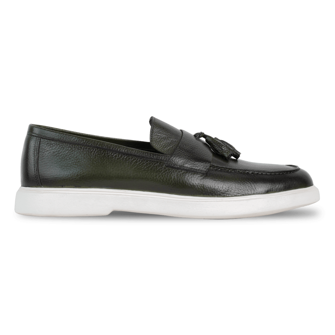 Carvo : Mocassin Homme - Cuir Vert - Bleather Maroc