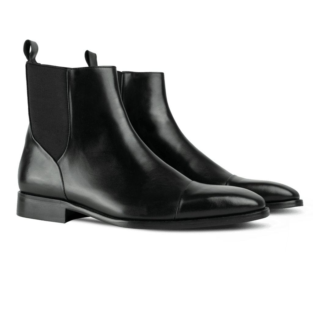 Cavan: Chelsea Boots Homme - Cuir Noir - Bleather Maroc