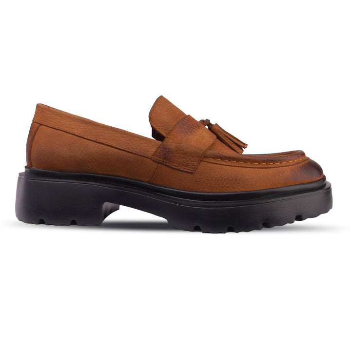 Cedric: Mocassin Homme - Daim Cognac - Bleather Maroc