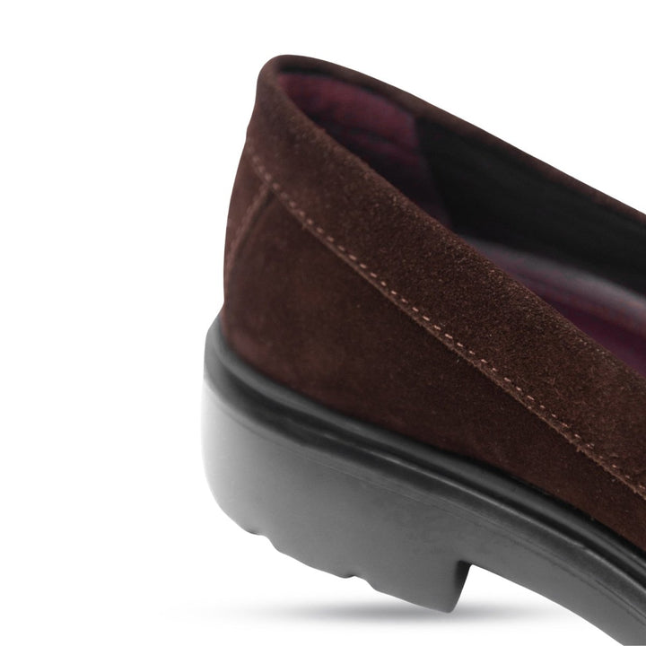 Cedric: Mocassin Homme - Daim Marron - Bleather Maroc