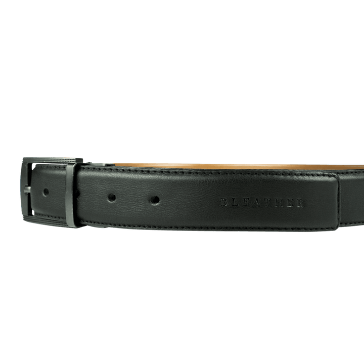 Ceinture: C30 Double face Noir/Cognac - Bleather Maroc