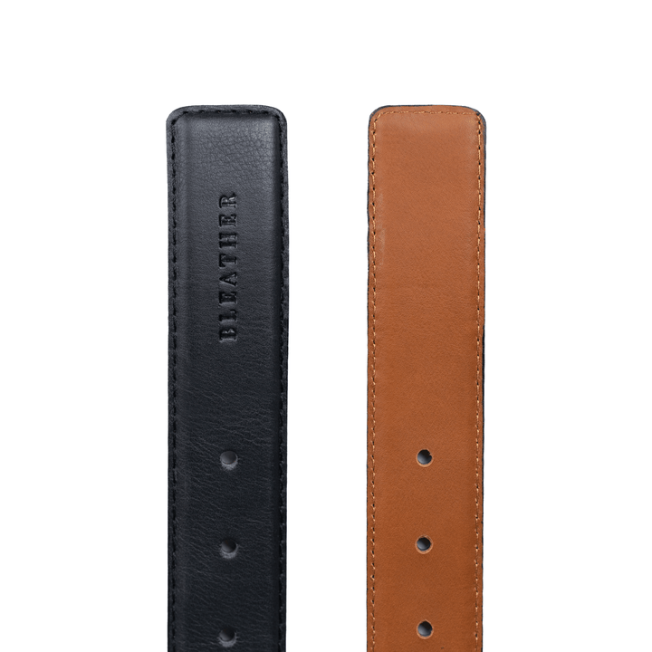 Ceinture: C66 Double Face Noir/Cognac - Bleather Maroc