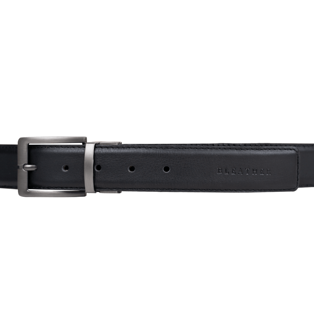 Ceinture: C68 Double Face Noir/Bleu - Bleather Maroc