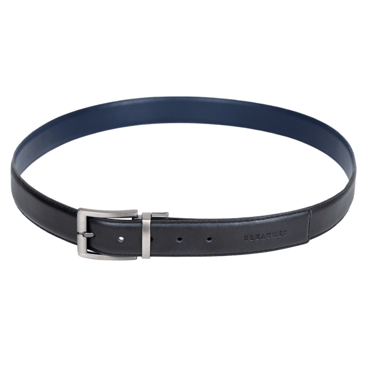 Ceinture: C68 Double Face Noir/Bleu - Bleather Maroc