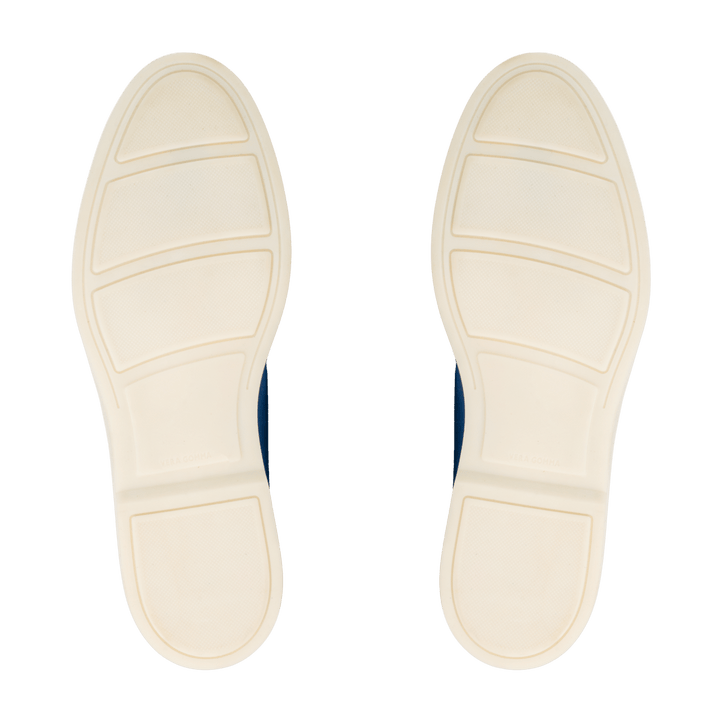 Charlize : mocassin Femme - Daim Bleu - Bleather Maroc
