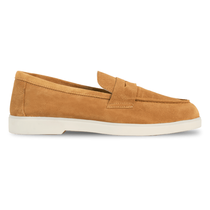 Charlize : mocassin Femme - Daim Cognac - Bleather Maroc