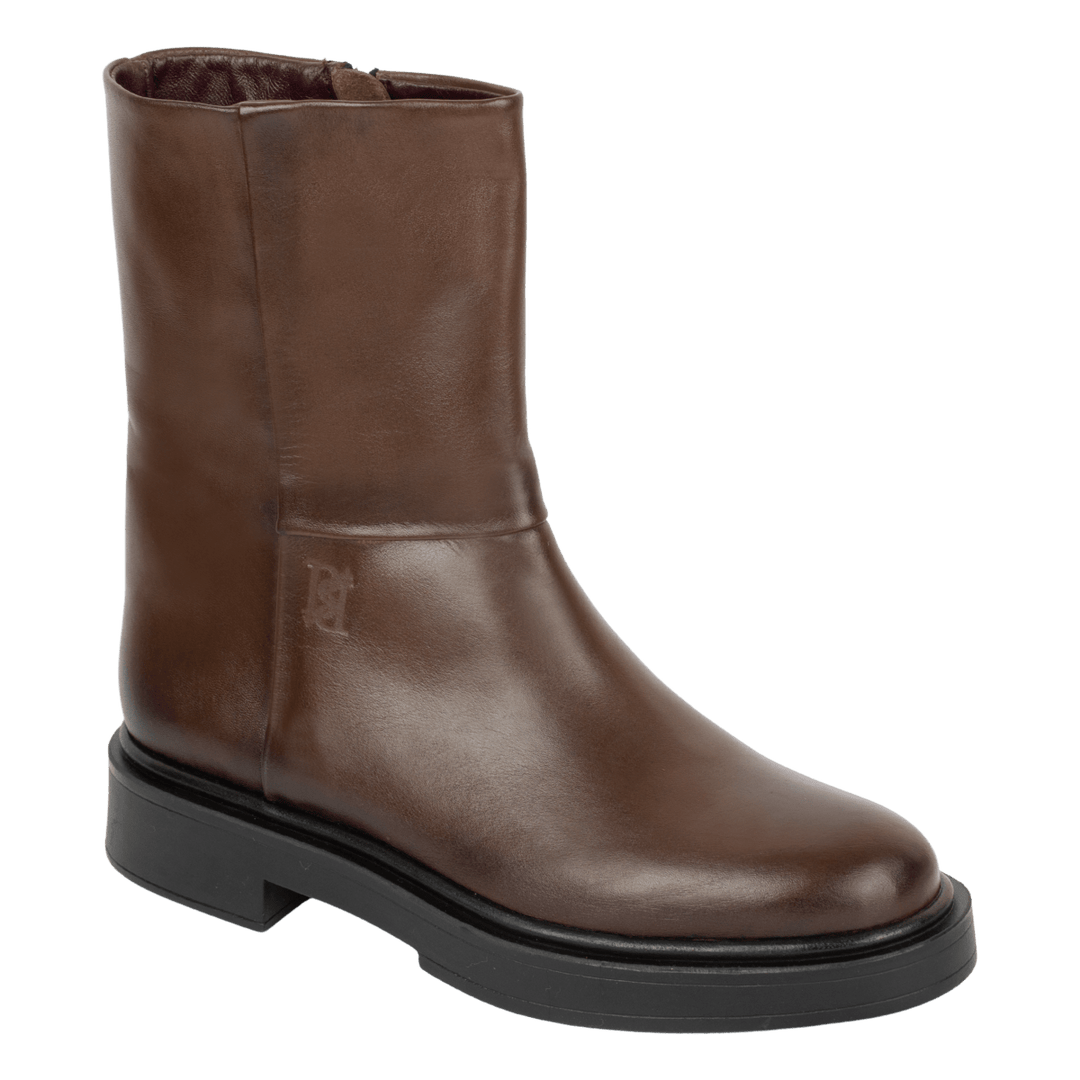 Charlotte: Bottes Femme - Cuir Marron - Bleather Maroc